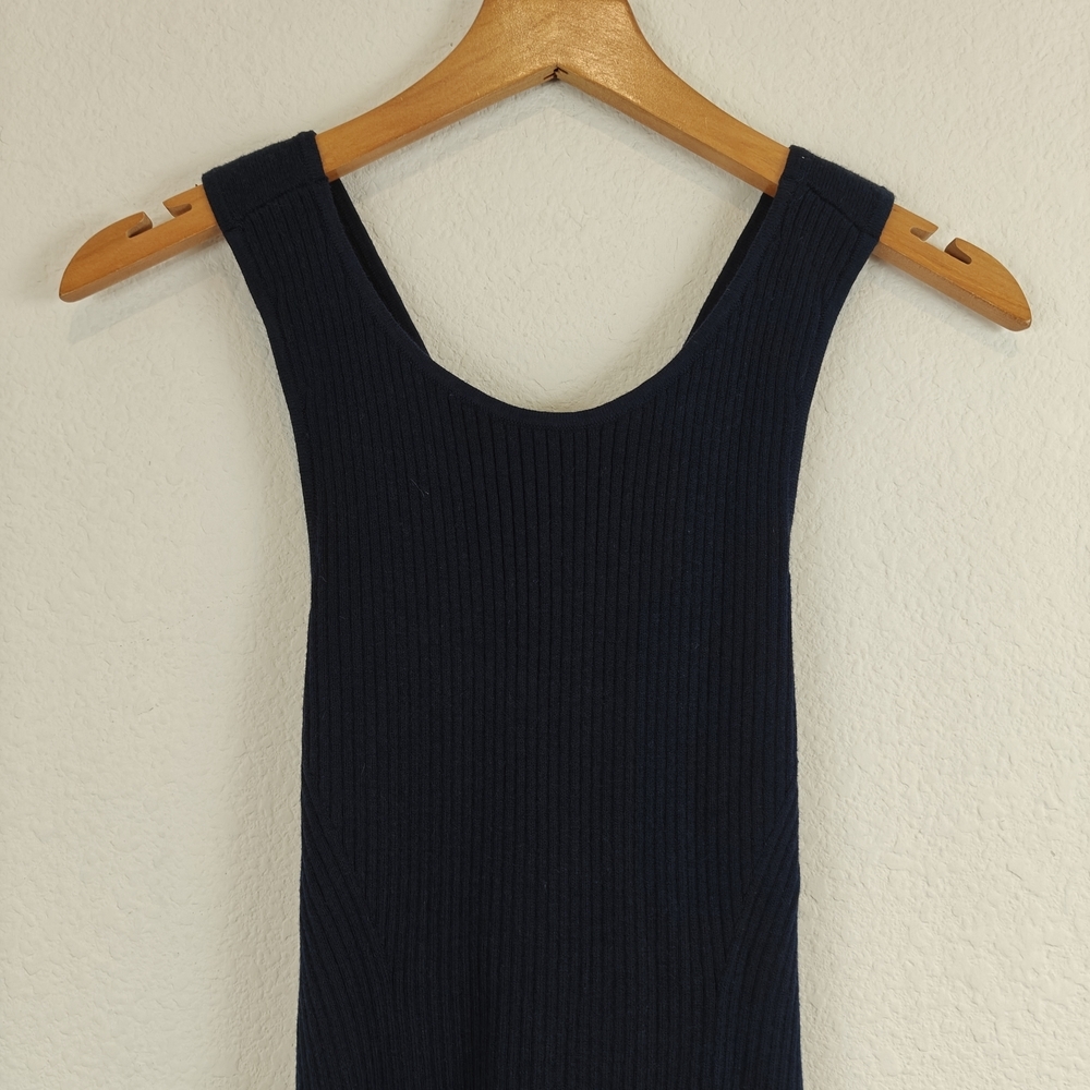 AYR Navy Ribbed Tank and Midi Skirt Set - Picture 4 of 16